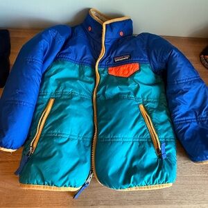 Patagonia Kids' Blue and Green Jacket